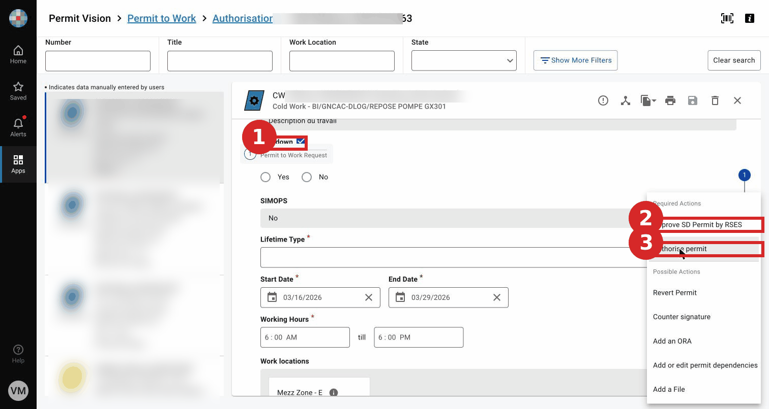 On a Shutdown permit, two required signatures appear.
