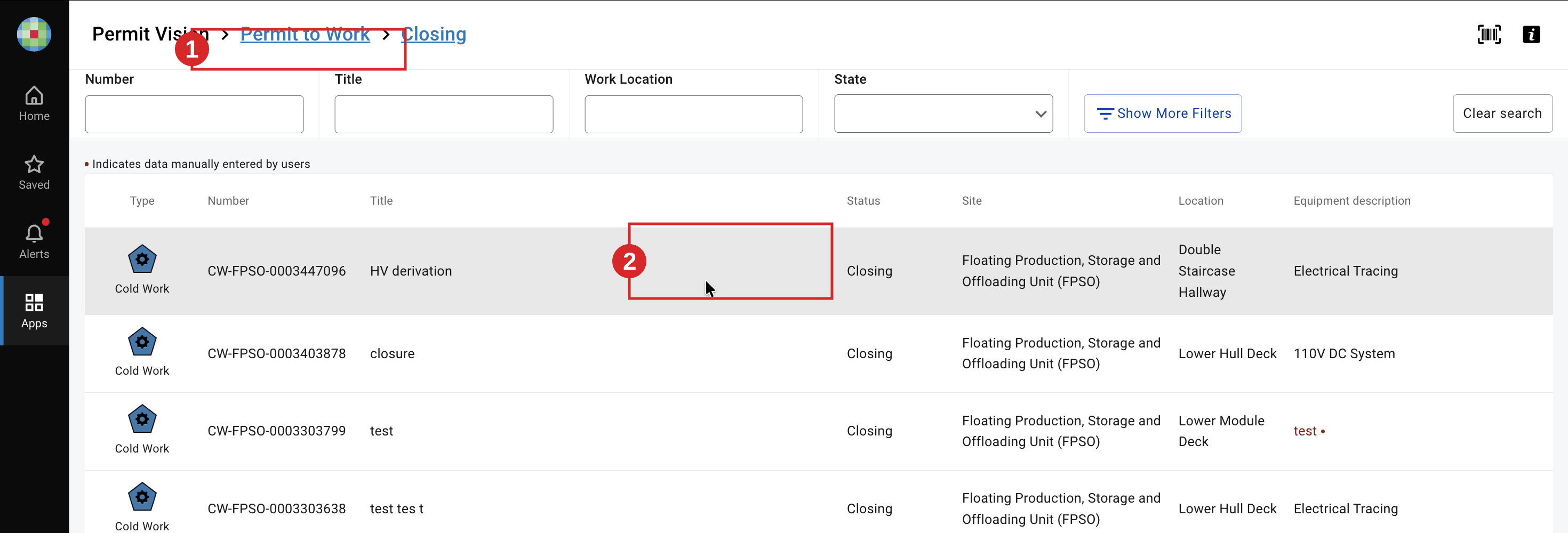 The Permit Control Authority picks up the permit in Closing.