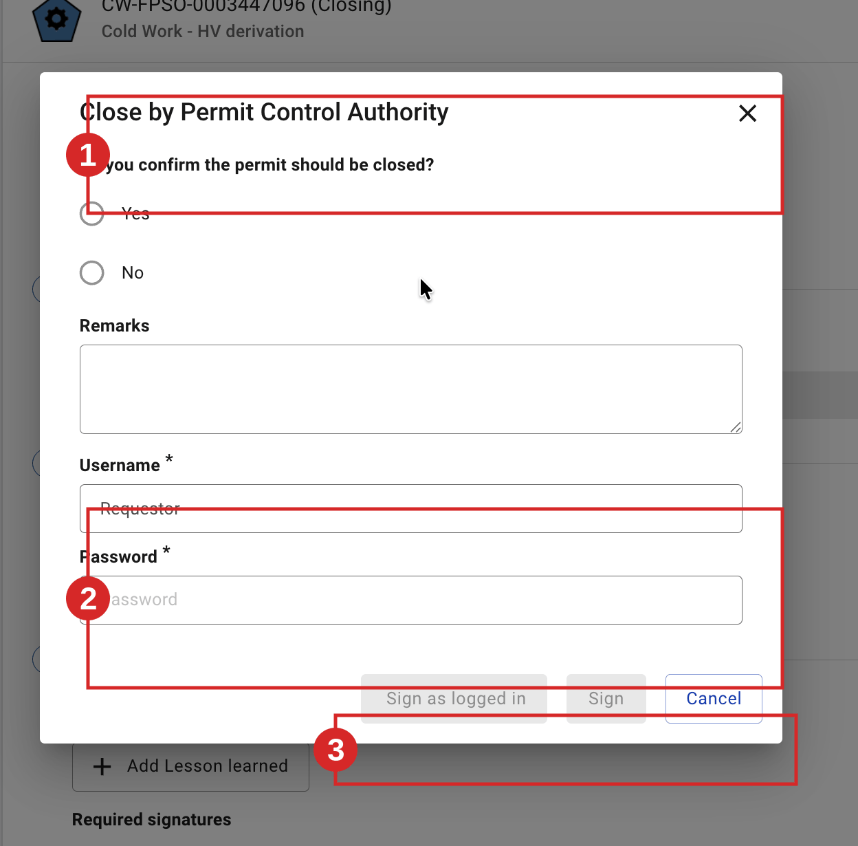 The Permit Control Authority confirms and finalises the closure.